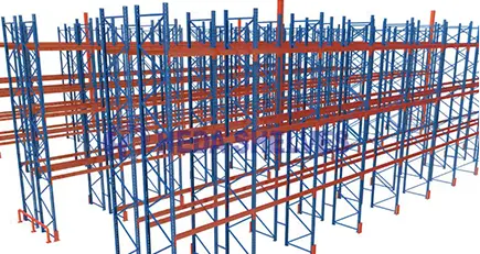 3D rendering magazijninrichting