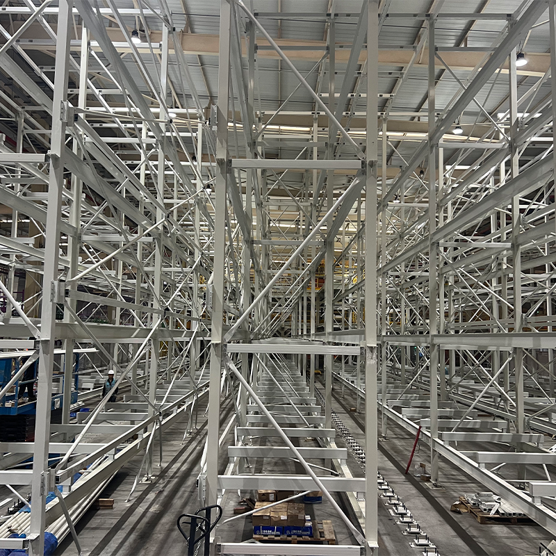 Technisch ontwerp van palletstellingen met een hoge dichtheid.