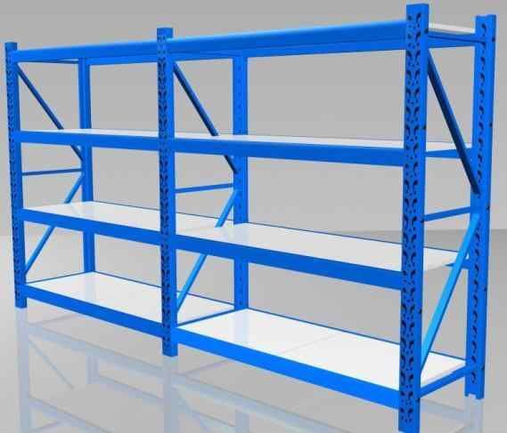 Verstelbare boutloze stellingen voor industrieel gebruik, lichte palletstellingen, stapelstellingen, magazijnstellingen.