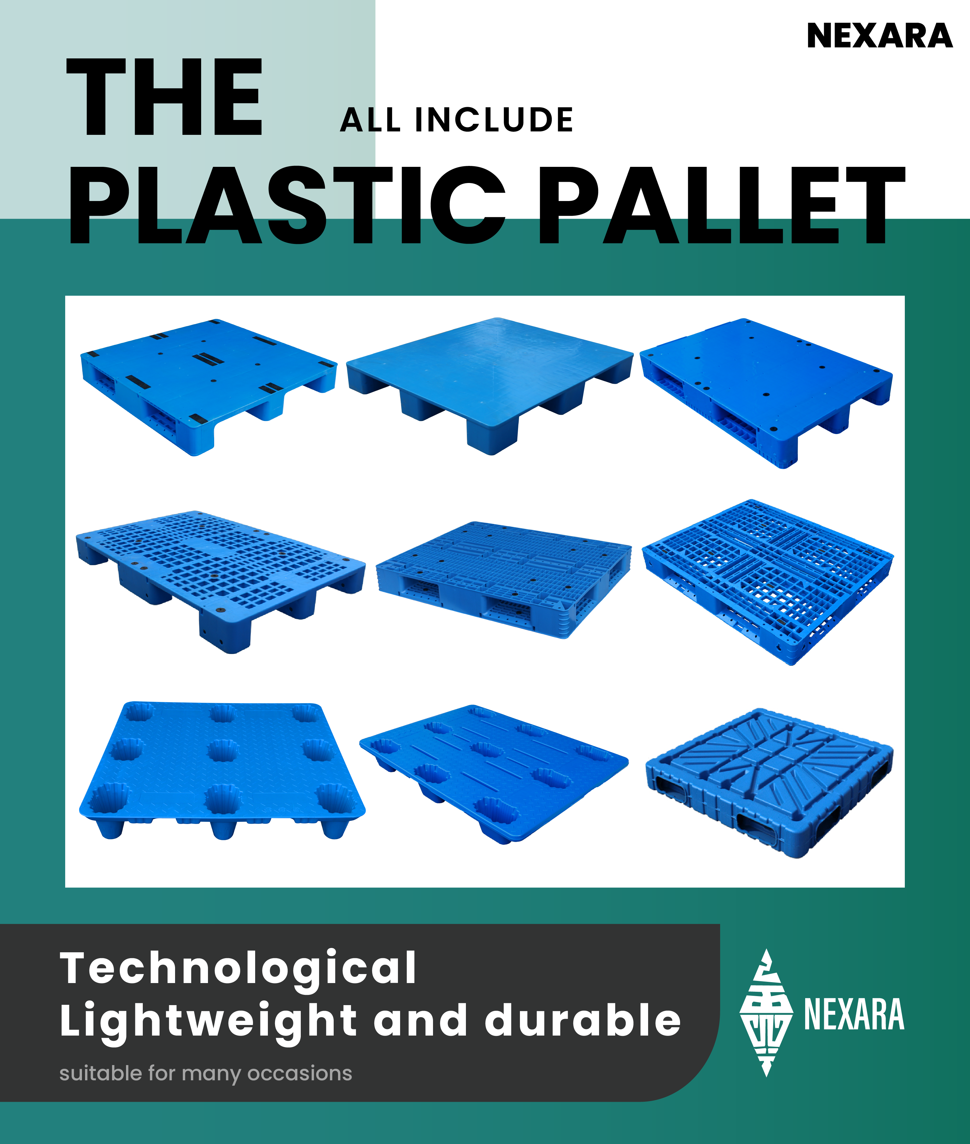 Kunststof pallet structuur