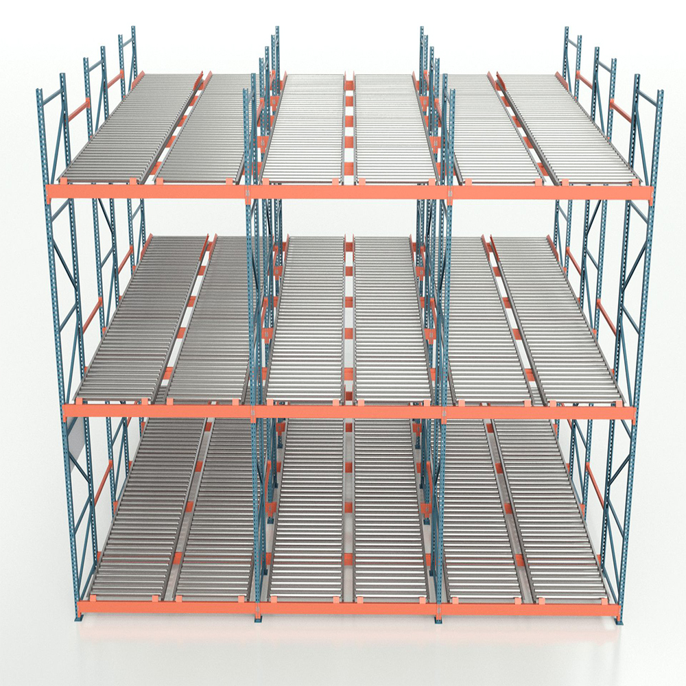 Op maat gemaakte, op zwaartekracht werkende, stapelbare palletstellingen voor magazijnen