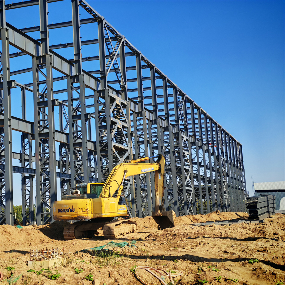 Stalen hal structuur voor industriële opslag