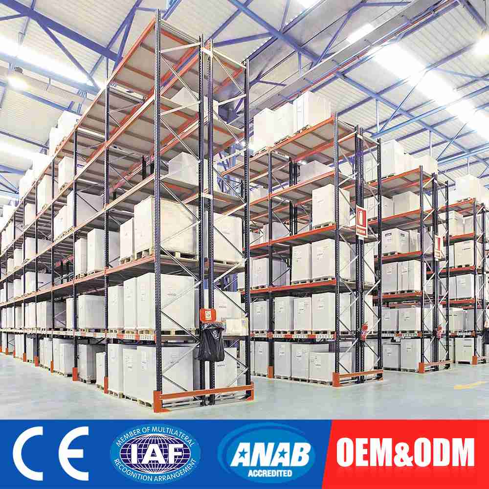 Op maat gemaakt, verstelbaar stalen palletstellingsysteem voor industriële magazijnen, afkomstig van Craigslist.