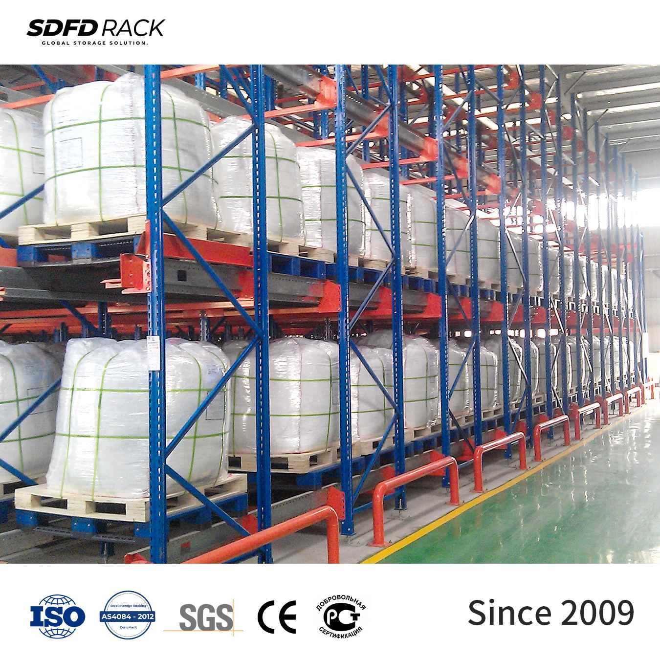 SDFDRACK Intelligent Two-Way Shuttle Racking CE-gecertificeerd opslagsysteem met hoge dichtheid voor logistiek goederenbeheer