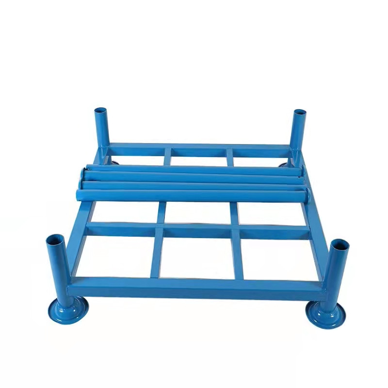 Metalen stapelbare palletstellingen met verplaatsbare staanders, opvouwbare metalen stapelbare palletstellingen, stapelstellingen voor opslag