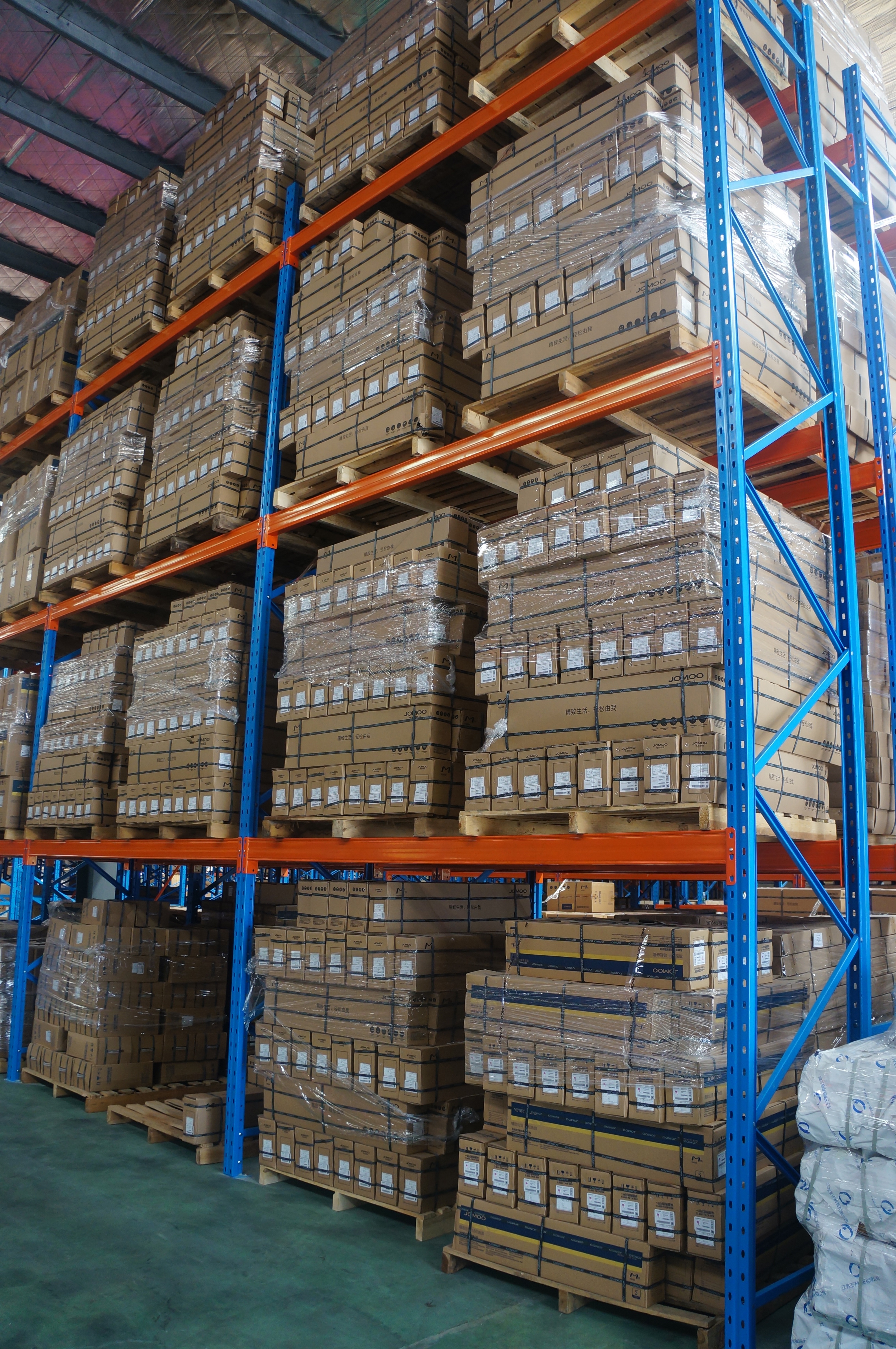 Robuust stalen selectief palletstellingsysteem met corrosiebescherming voor magazijnopslag