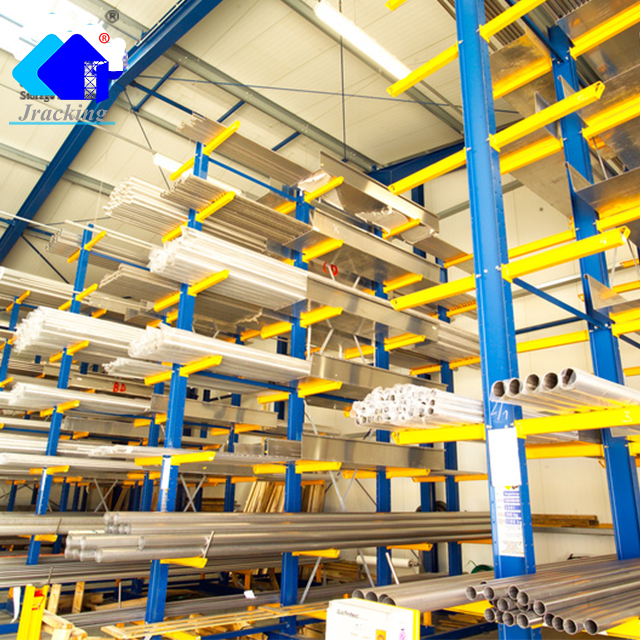 Jracking CE-gecertificeerde industriële magazijnstellingen, zwaar uitgevoerde cantilever-stellingen voor autoopslag
