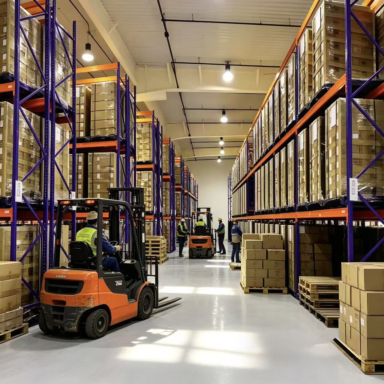 Drive-in stellingsysteem, magazijnstellingen met hoge dichtheid, op maat gemaakte industriële, zware metalen, verstelbare palletstellingen.