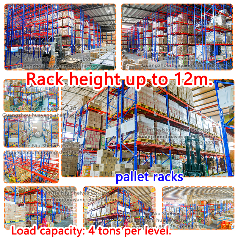 Stapelbare opslagrekken, palletstellingen, magazijnuitrusting, 1000 kg, 2000 kg, 3000 kg (pond/ton).