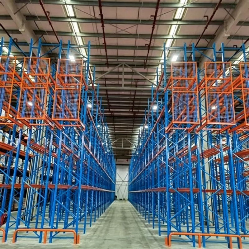 Volledig met bouten te monteren constructie, eenvoudig te demonteren en te verplaatsen, dubbele diepte stelling met hoge dichtheid, dubbele diepte palletstelling