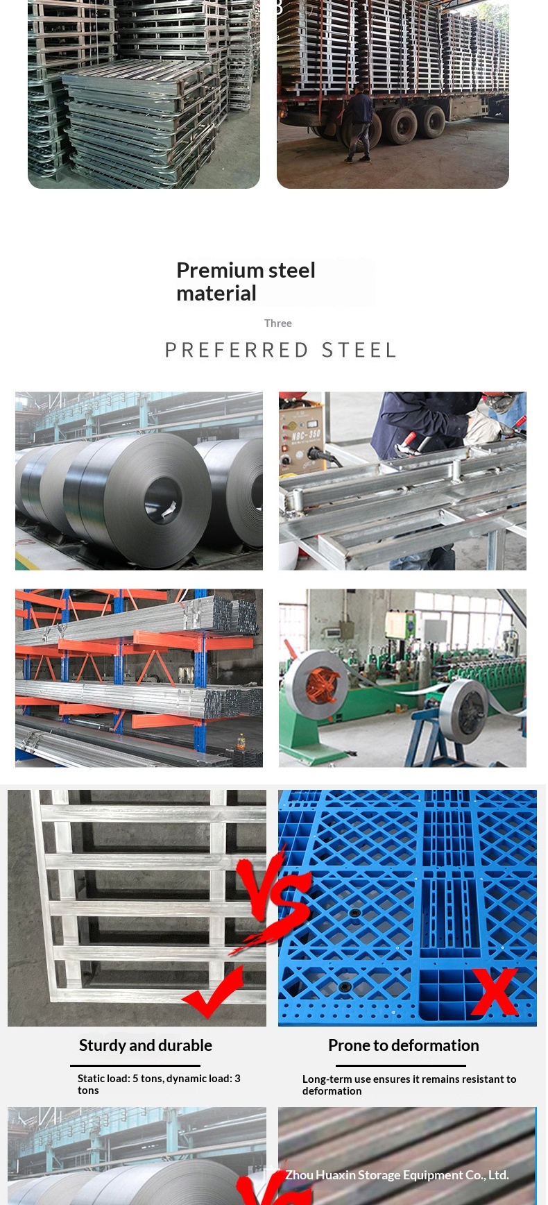 Metalen pallet voor magazijnstellingen