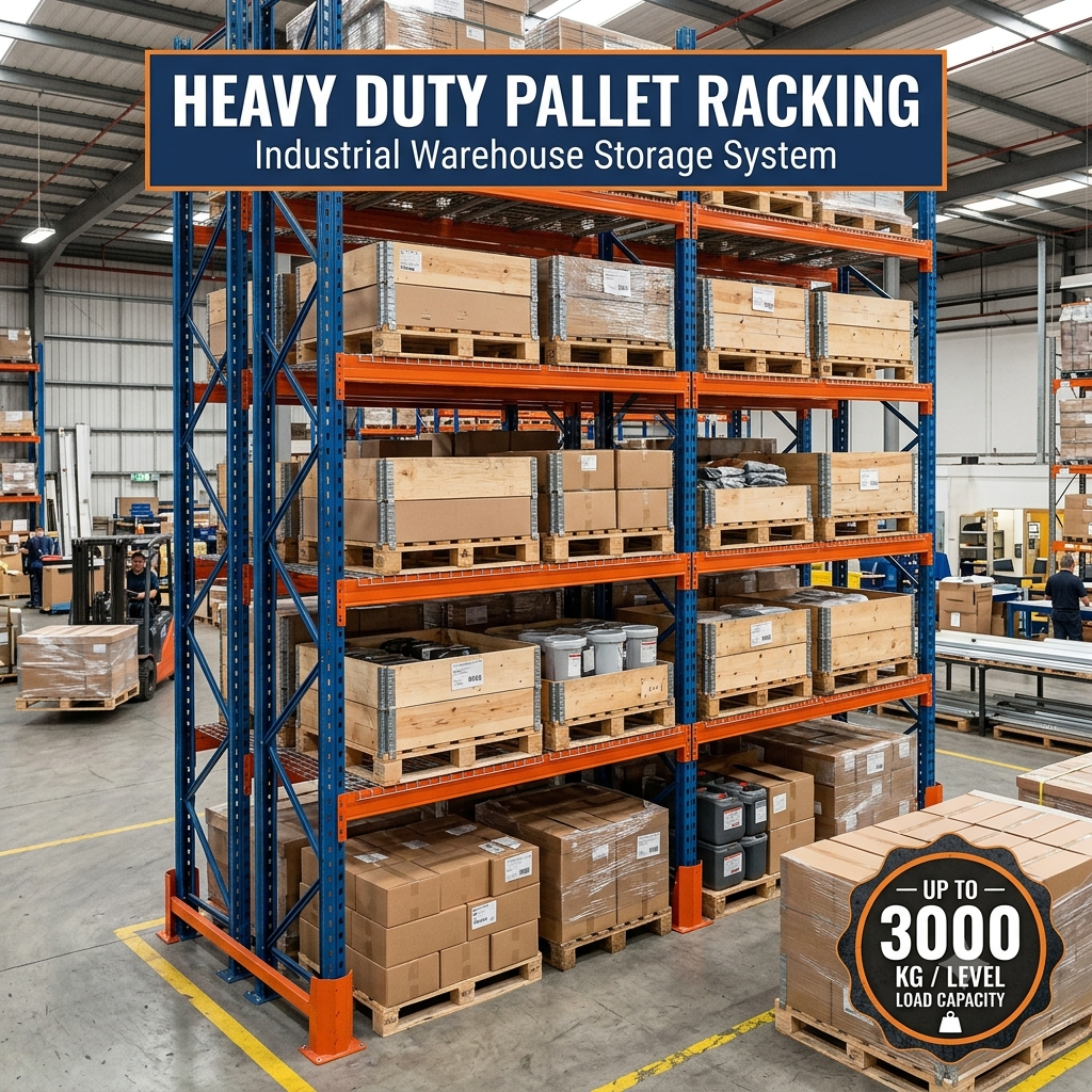 3000 kg zwaar palletstellingsysteem | Verstelbare stalen magazijnstellingen en opbergrekken