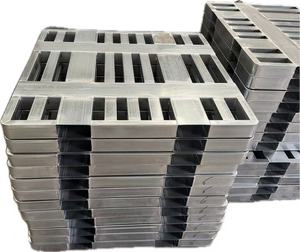 Stapelbare stalen pallet, gegalvaniseerd, dubbele laag, vierzijdige toegang, 3 ton dynamisch, 9 ton statisch, gereedschapsopslag