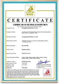 Certificaat 2 van Guangzhou Heda Shelves Co., Ltd.