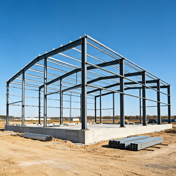Geprefabriceerde, lichte stalen kleine werkplaats/magazijn/modulaire industriële loods voor commerciële fabrieksactiviteiten