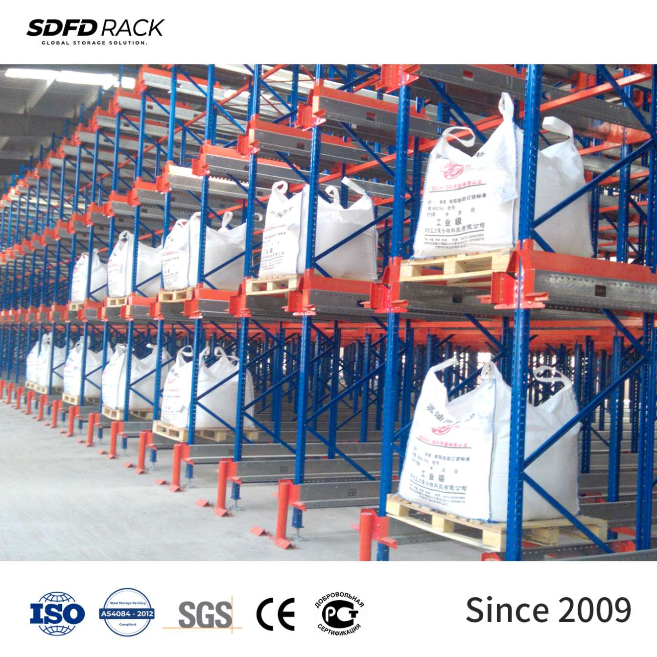 SDFDRACK Intelligent Two-Way Shuttle Racking CE-gecertificeerd opslagsysteem met hoge dichtheid voor logistiek goederenbeheer