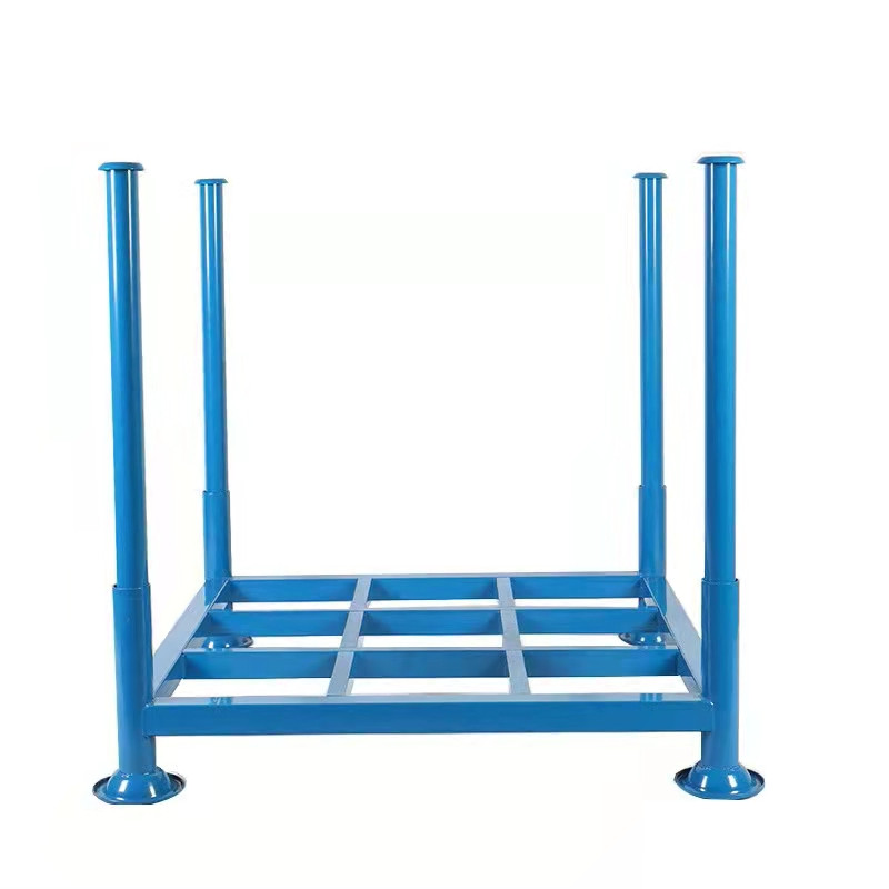 Metalen stapelbare palletstellingen met verplaatsbare staanders, opvouwbare metalen stapelbare palletstellingen, stapelstellingen voor opslag