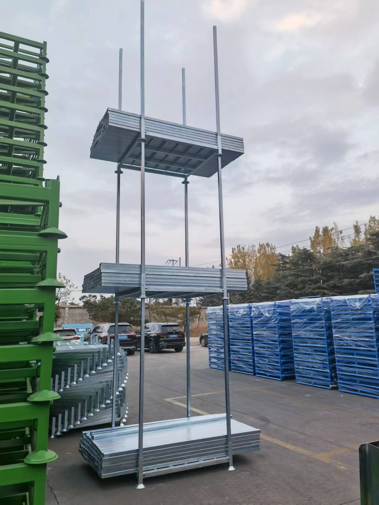 CE-gecertificeerd Manurack-paalpallet - thermisch verzinkt stapelrek voor Europese koelopslag en logistieke efficiëntie