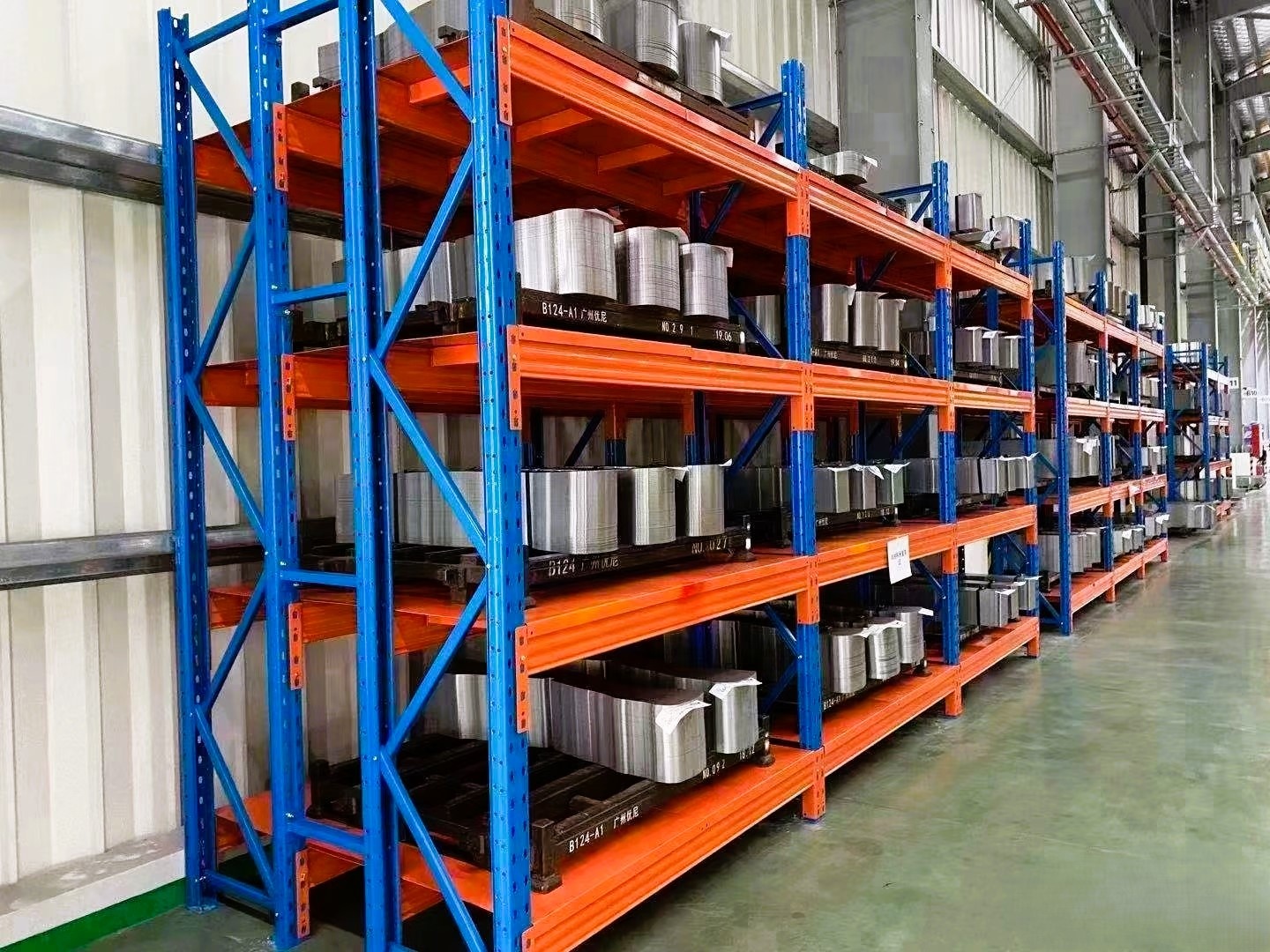 ISO CE-gecertificeerde selectieve palletstelling, zware dwarsbalkstelling, corrosiebestendige epoxycoating, industriële metalen stalen magazijnstelling