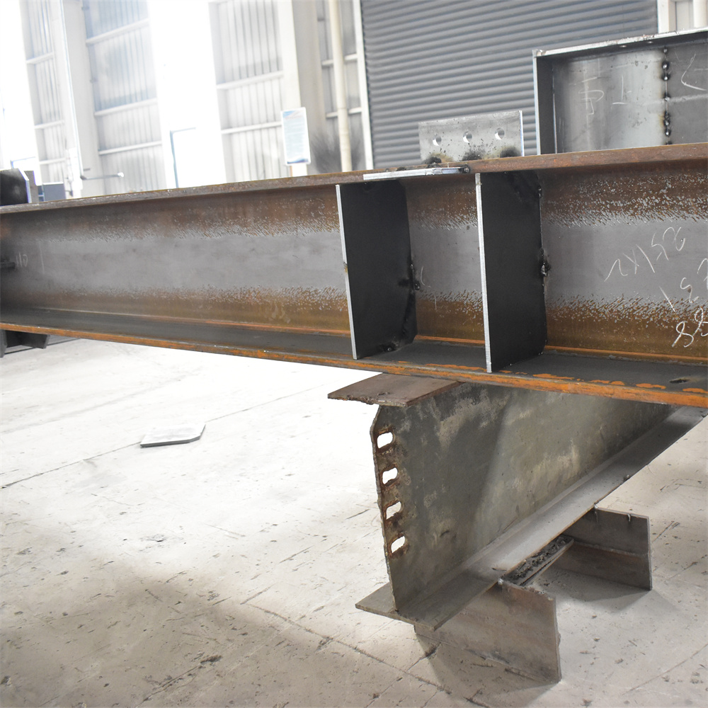 Detailweergave staalframe kolomverbinding
