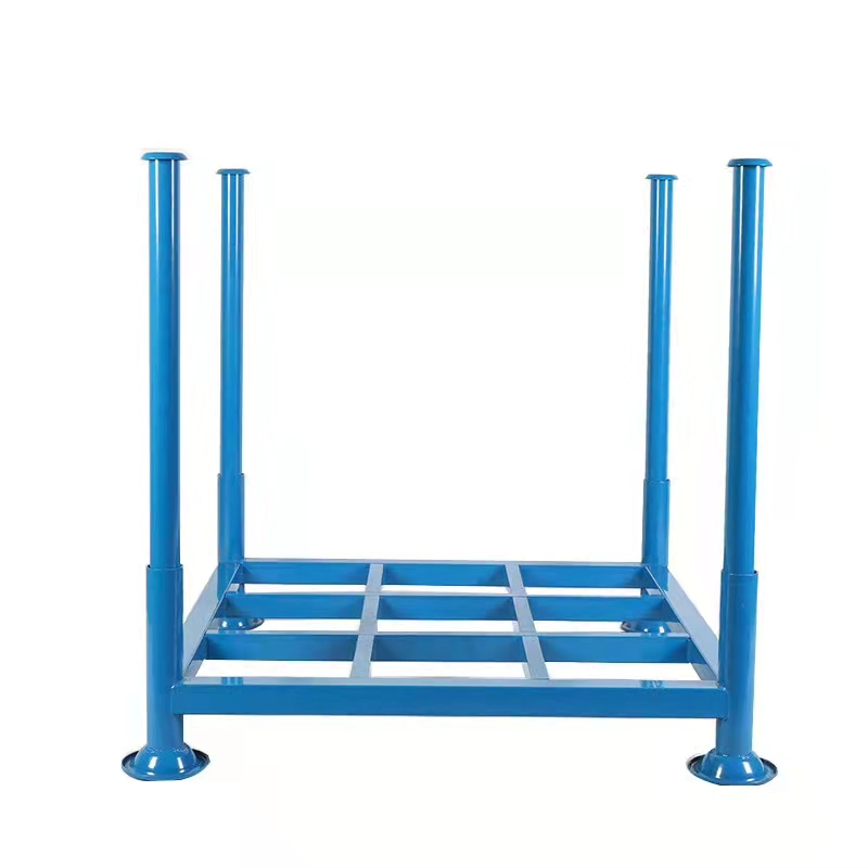 Metalen stapelbare palletstellingen met verplaatsbare staanders, opvouwbare metalen stapelbare palletstellingen, stapelstellingen voor opslag