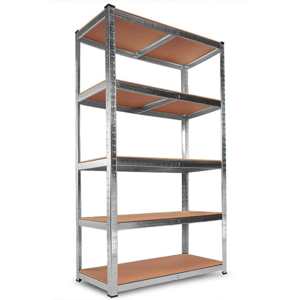 Hoogwaardige zwarte/zilveren magazijnstellingen, palletstellingen, metalen magazijnstellingen met 5 lagen.