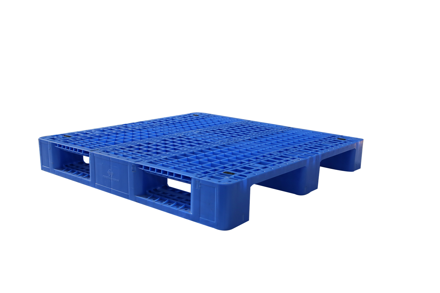 Op maat gemaakte europallet met 4-weg toegang, zware, enkelzijdige HDPE-kunststof, groot statisch draagvermogen 5,0 ton, RFID-opslag, gaasstructuur voor gekoelde lading.