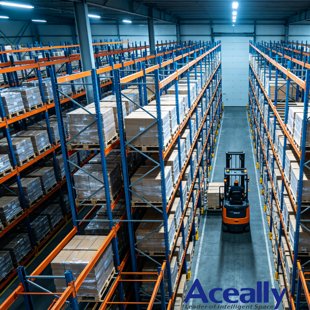 Geoptimaliseerd dubbeldiep stellingensysteem: Structureel dubbeldiep palletstellingsysteem voor magazijnlogistiek.