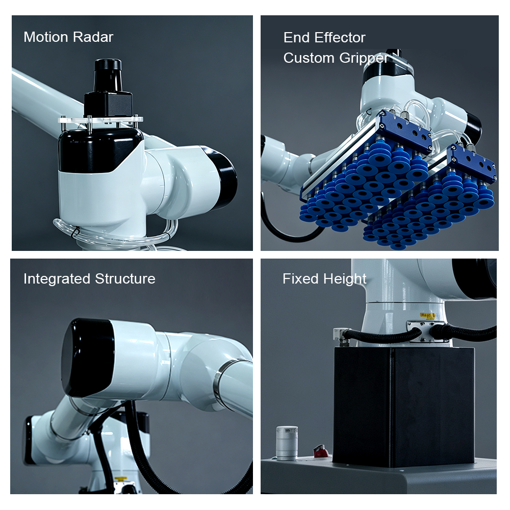 GURKI Hogesnelheids Volautomatisch Robotisch Palletiseersysteem Karton Doos Cobot Palletiseermachine voor Magazijn/Fabriek