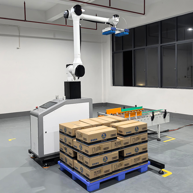 GURKI hoogrendements, collaboratieve palletiseerrobot voor zakken/dozen/kartonnen verpakkingen met een draagvermogen van 20 kg en een nauwkeurigheid van +0,1 mm, geschikt voor dranken/voedingsmiddelen/chemicaliën.