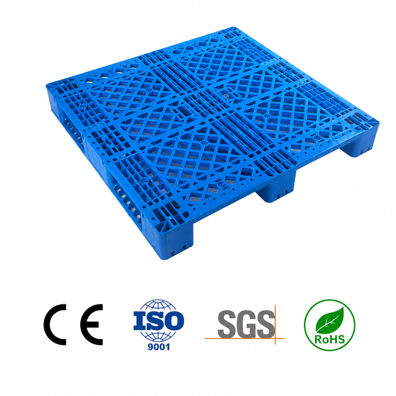 14 kg zware vierkante kunststof pallet 1200*1200 mm statische belasting 4 ton stellingbelasting 1 ton industriële logistieke verzendbak