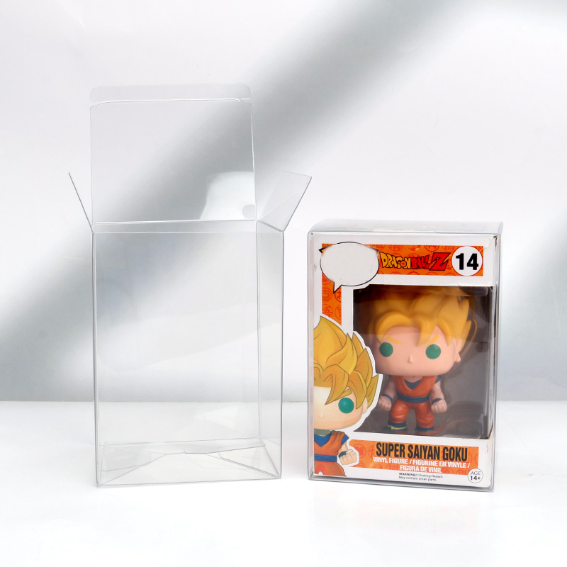 Krasbestendig materiaal + 96% UV-bestendigheid 4" 0,7 mm beschermhoes van transparant PET voor Funko Pop Baili