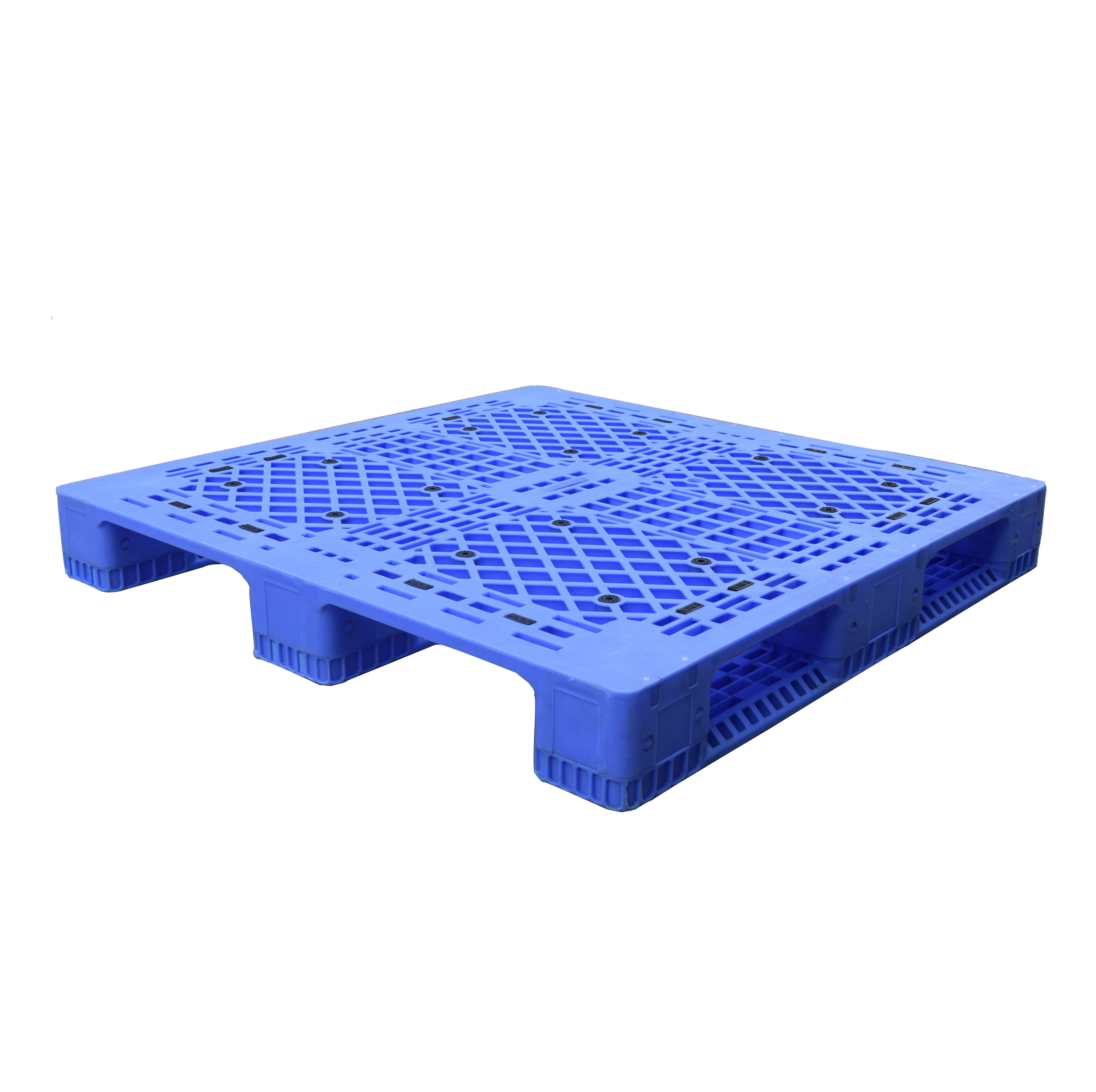 Op maat gemaakte europallet met 4-weg toegang, zware, enkelzijdige HDPE-kunststof, groot statisch draagvermogen 5,0 ton, RFID-opslag, gaasstructuur voor gekoelde lading.
