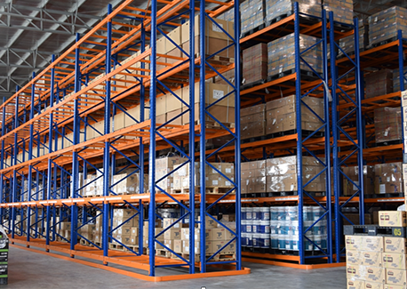 VNA Very Narrow Aisle Pallet Selective Racks Zeer smalle gangpaden Metalen stellingen Opslag met hoge dichtheid Inclusief 3-weg vorkheftruck