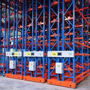 Industriële, zware en zeer efficiënte elektrische mobiele opslagrekken voor magazijnen, automatisch mobiel stellingsysteem, palletstelling