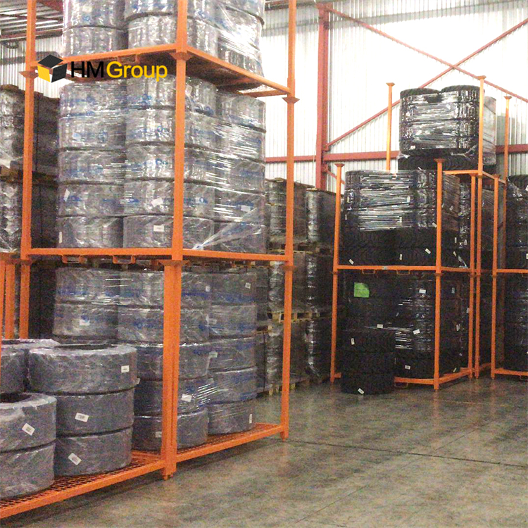 Magazijnopslag Poedercoating Op maat gemaakte Stapelbare Afneembare Metalen Stalen Pallet Stapelrek