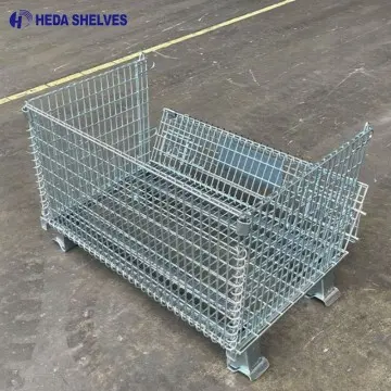 Stapelbare stalen draadgaascontainers