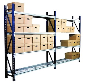 Magazijnstelling middelzware lasten stalen panelen