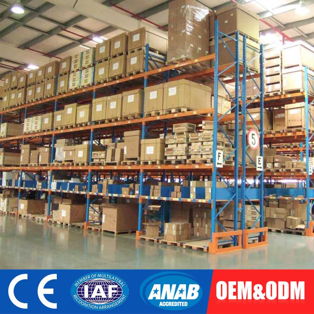 Op maat gemaakt, verstelbaar stalen palletstellingsysteem voor industriële magazijnen, afkomstig van Craigslist.