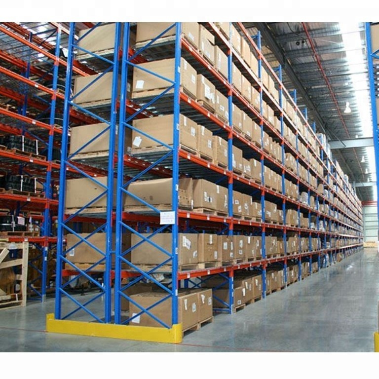 Geoptimaliseerd dubbeldiep stellingensysteem: Structureel dubbeldiep palletstellingsysteem voor magazijnlogistiek.