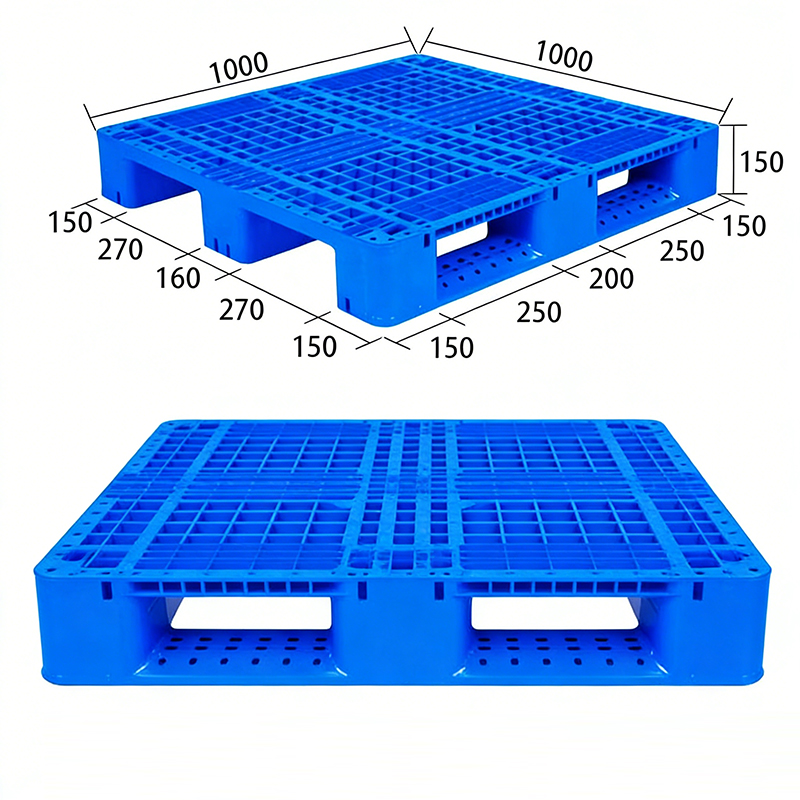 Antistatische (ESD) kunststof pallet voor elektronicafabrieken, antislip kunststof opbergbak.