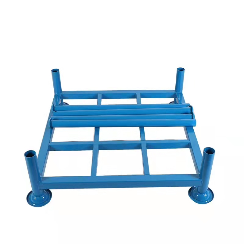 Metalen stapelbare palletstellingen met verplaatsbare staanders, opvouwbare metalen stapelbare palletstellingen, stapelstellingen voor opslag
