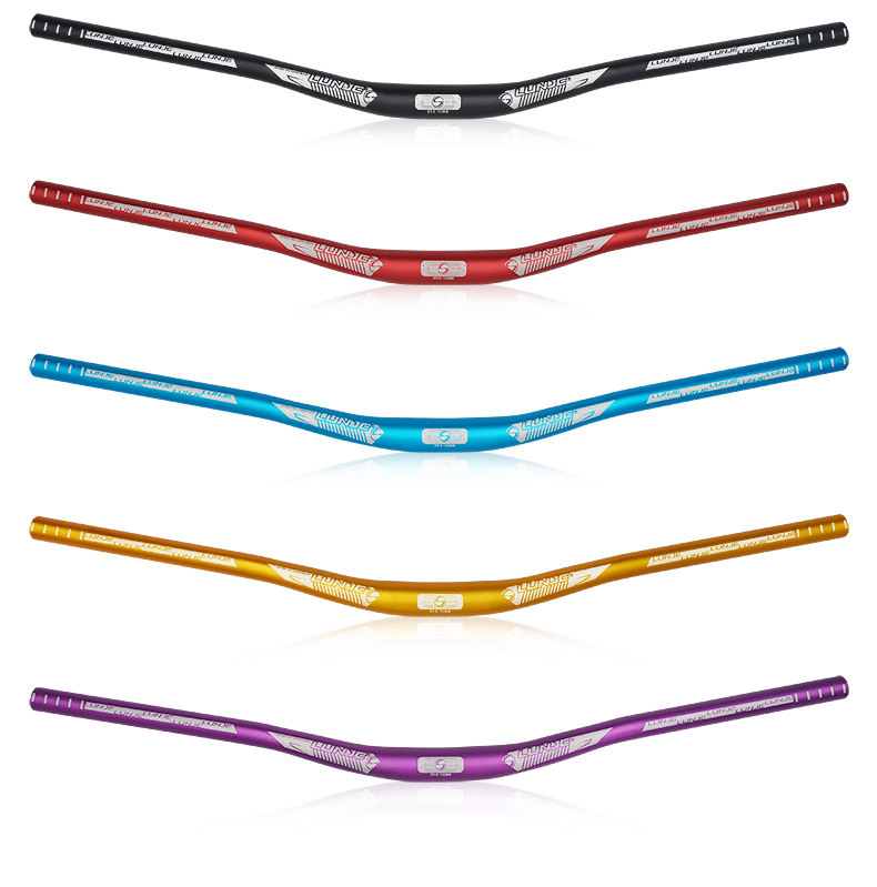 LUNJE Swallow Handle Mountainbike Stuur van aluminiumlegering, fietsstuur MTB 31,8 * 720/780 mm, lang fietsstuur