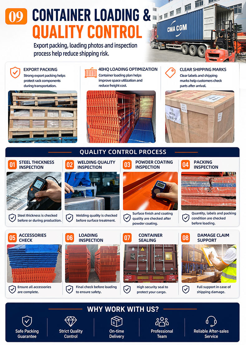 Robuust, verstelbaar stalen palletrek met duurzame, gepoedercoate steunbalken. Aanpasbare logistieke opslagoplossing.