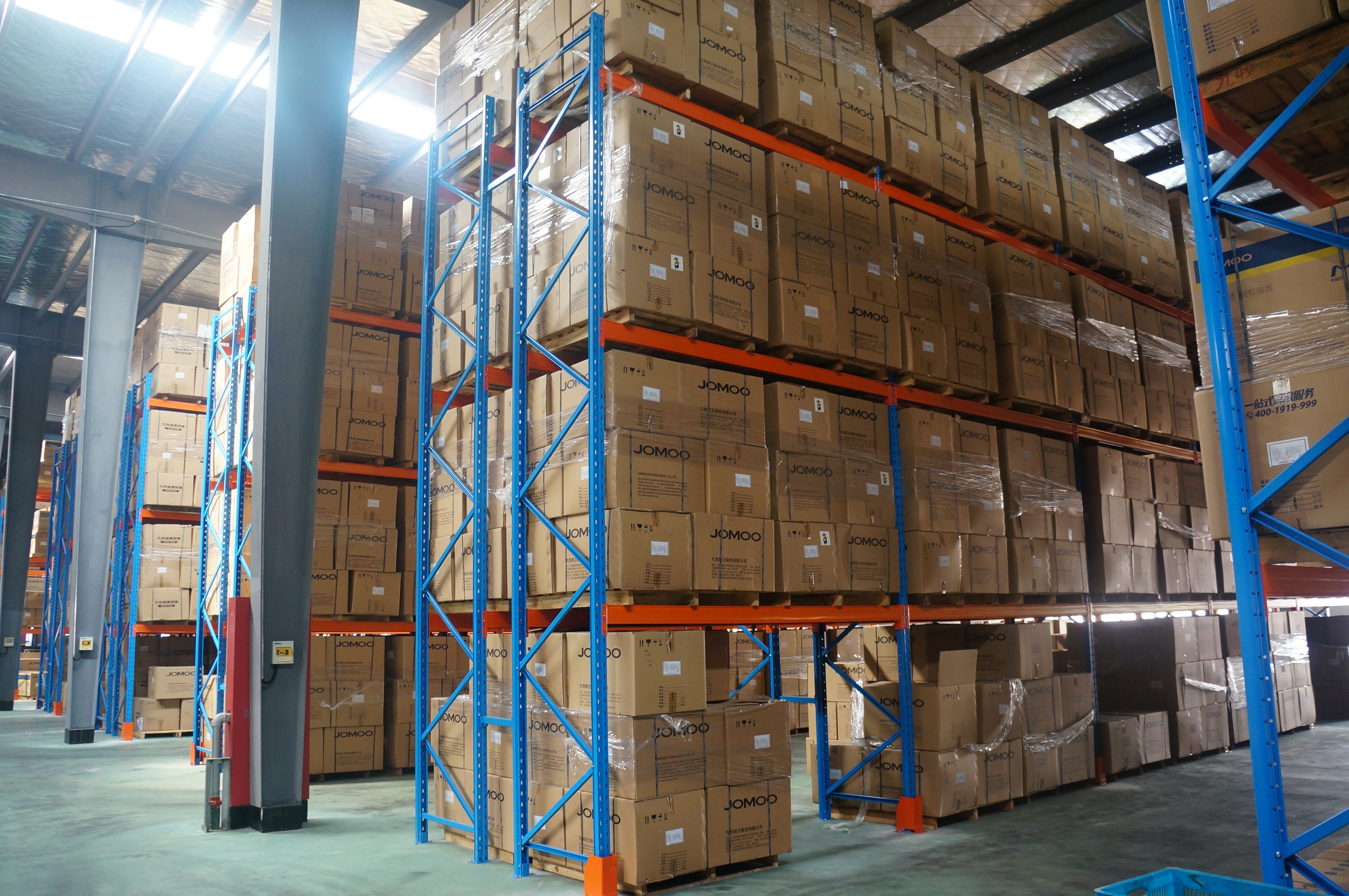 Robuust stalen selectief palletstellingsysteem met corrosiebescherming voor magazijnopslag
