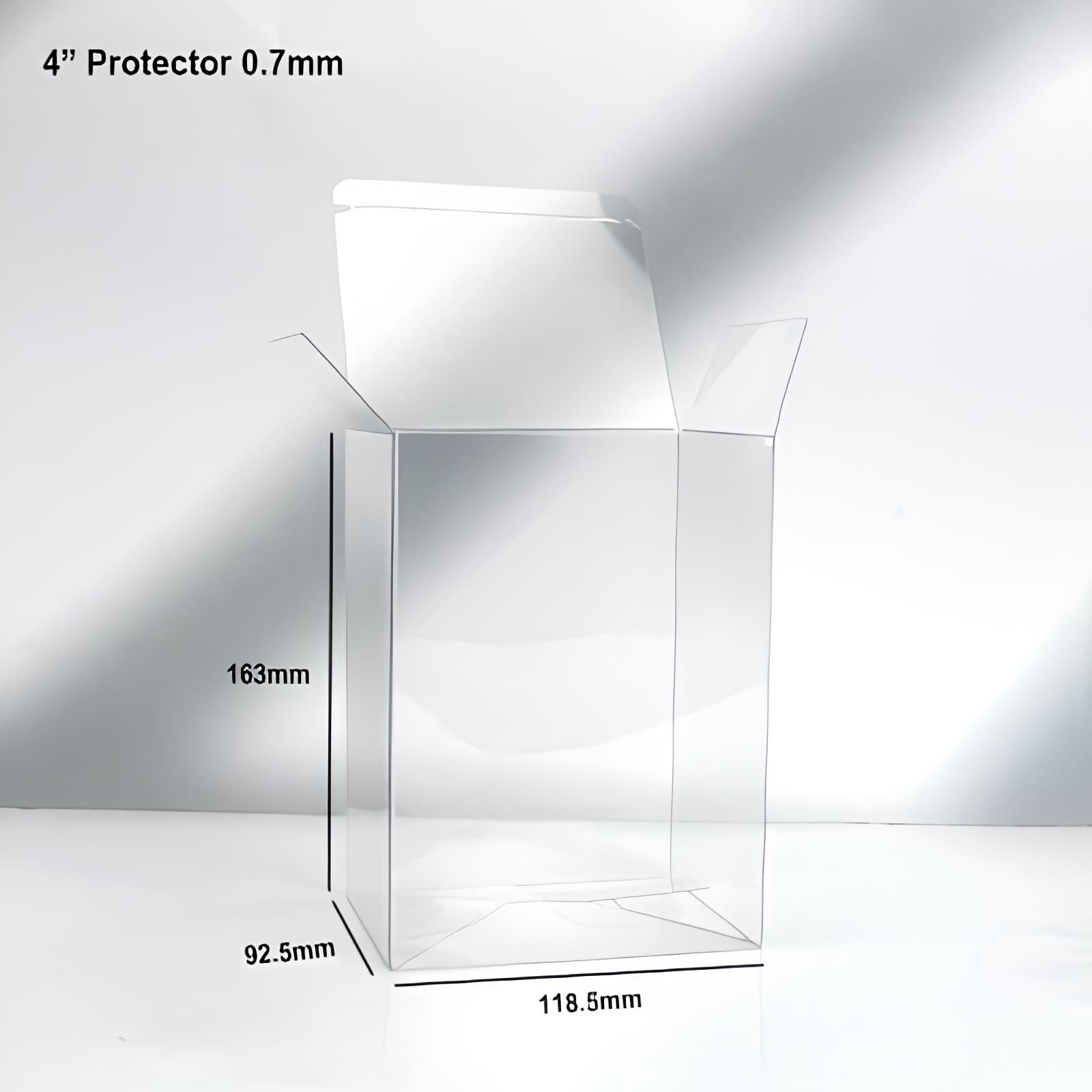 Krasbestendig materiaal + 96% UV-bestendigheid 4" 0,7 mm beschermhoes van transparant PET voor Funko Pop Baili