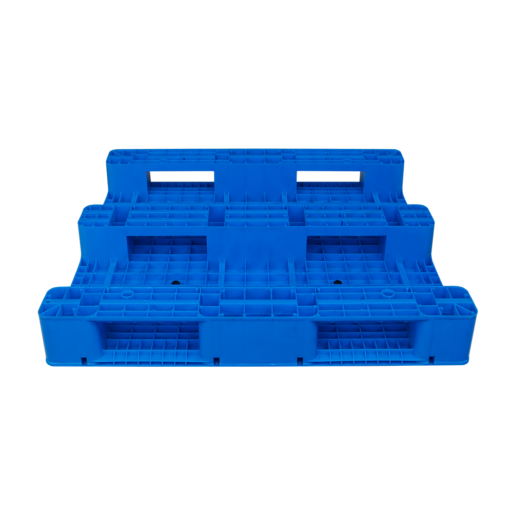 NEXARA Industriële 1100x1100mm Platte Kunststof Pallet 3 Rollagers HDPE 4-weg Toegang voor Magazijnstellingen