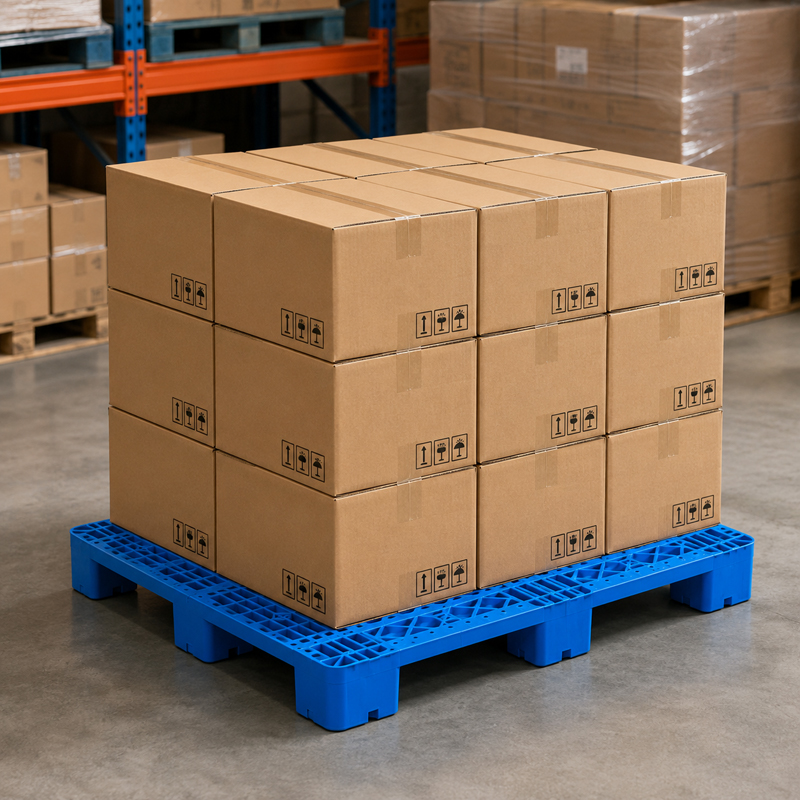 14 kg zware vierkante kunststof pallet 1200*1200 mm statische belasting 4 ton stellingbelasting 1 ton industriële logistieke verzendbak