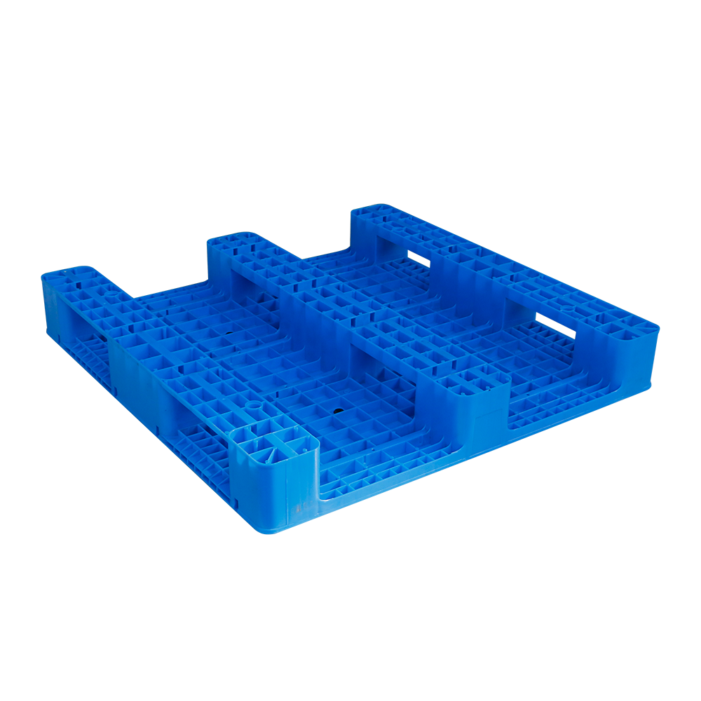 NEXARA Industriële 1100x1100mm Platte Kunststof Pallet 3 Rollagers HDPE 4-weg Toegang voor Magazijnstellingen