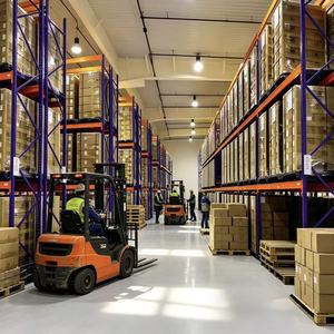 Drive-in stellingsysteem, magazijnstellingen met hoge dichtheid, op maat gemaakte industriële, zware metalen, verstelbare palletstellingen.